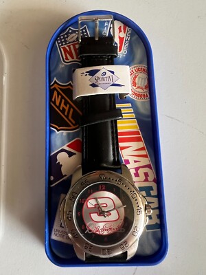 Vintage NASCAR Watch Dale Earnhardt #3 Collectors NIB Black
