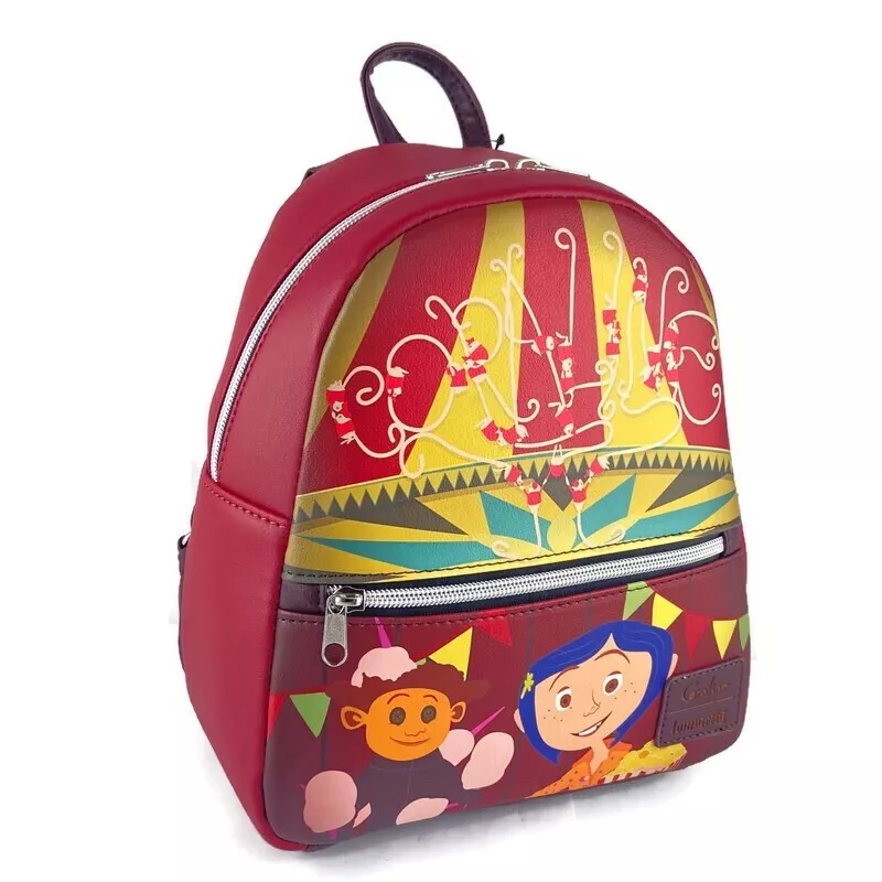 Loungefly Coraline Mini Backpack Bag Mouse Circus Mice Jones Wybie Button Eyes