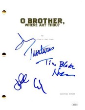 George Clooney Goodman +2 Signed Autograph O Brother Where Art Thou? Script JSA