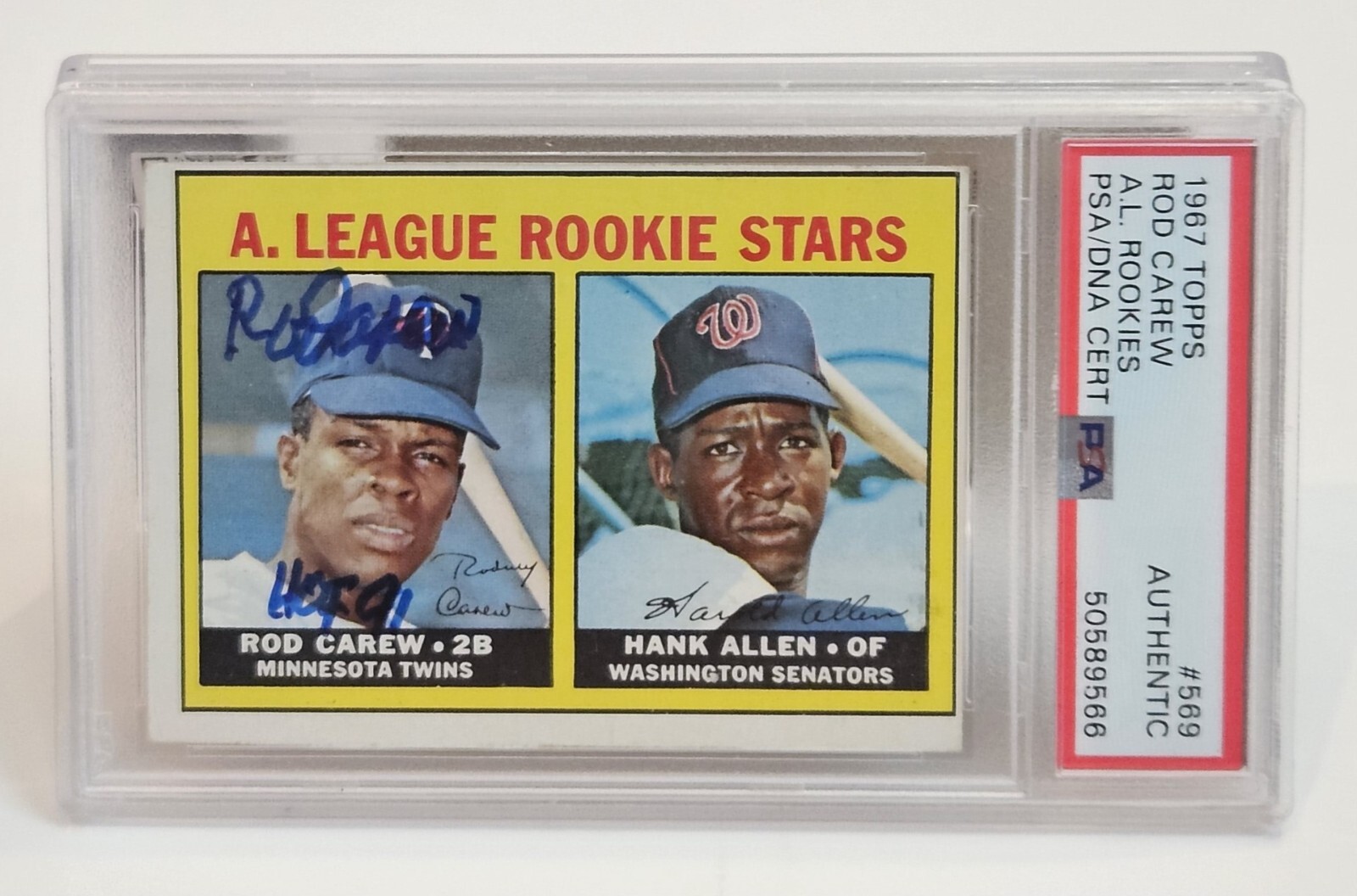 1967 Topps Signed Autographed Auto Rod Carew Rookie Rc Card w/HOF 91 ...