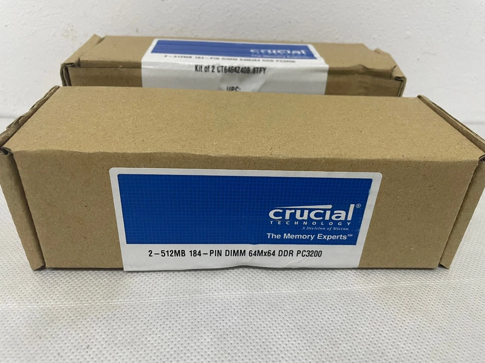 Crucial 1G BCT6464Z40B 2x512 MB, PC3200 DDR-400, DDR RAM, 400 MHz, DIMM 184-pin - Image 3 of 4