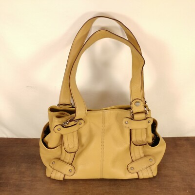 Tignanello Camel Tan Leather Hand Bag Purse - Main Image