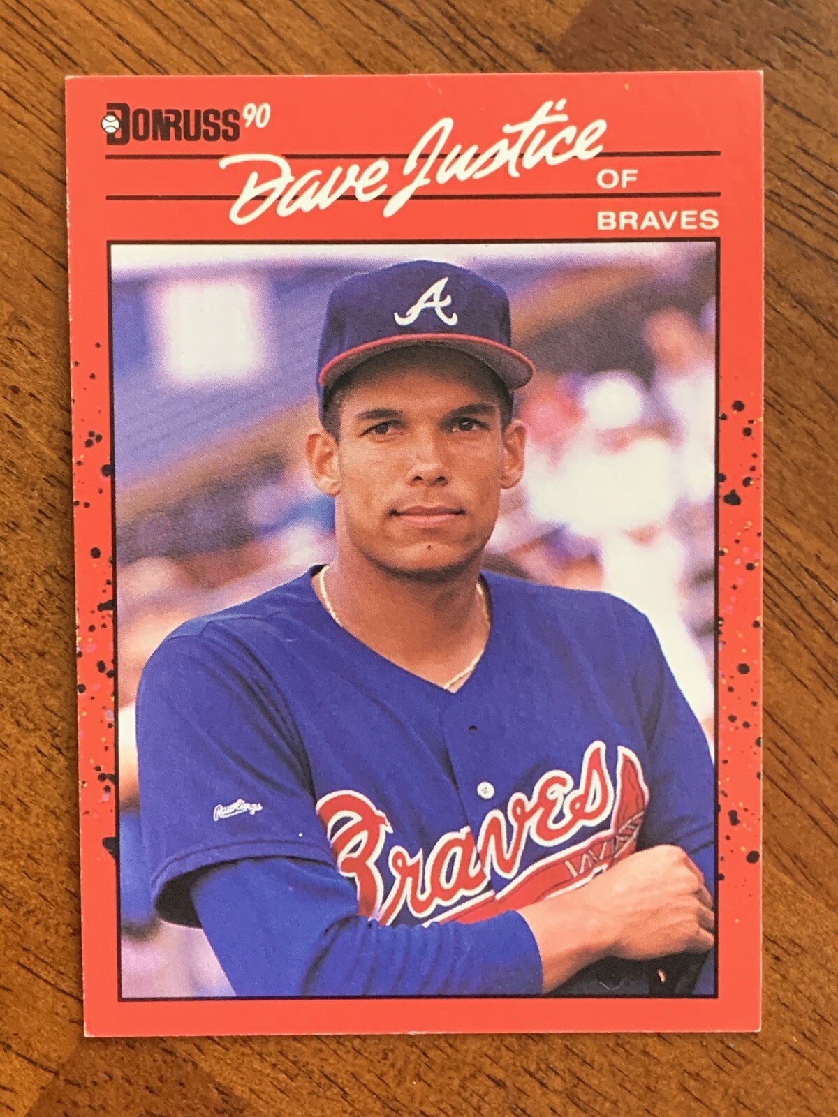1990 Donruss #704 - Dave Justice, Atlanta Braves - Rookie Card - NmMt