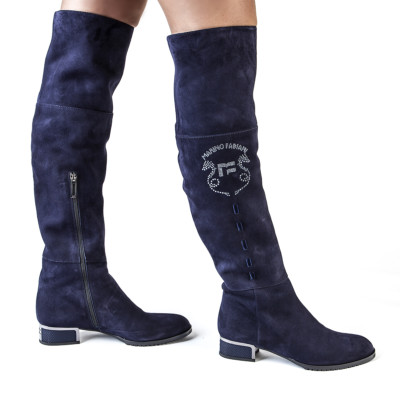Authentic Marino Fabiani Italian Designer Boots Sizes 6,7  New Blue