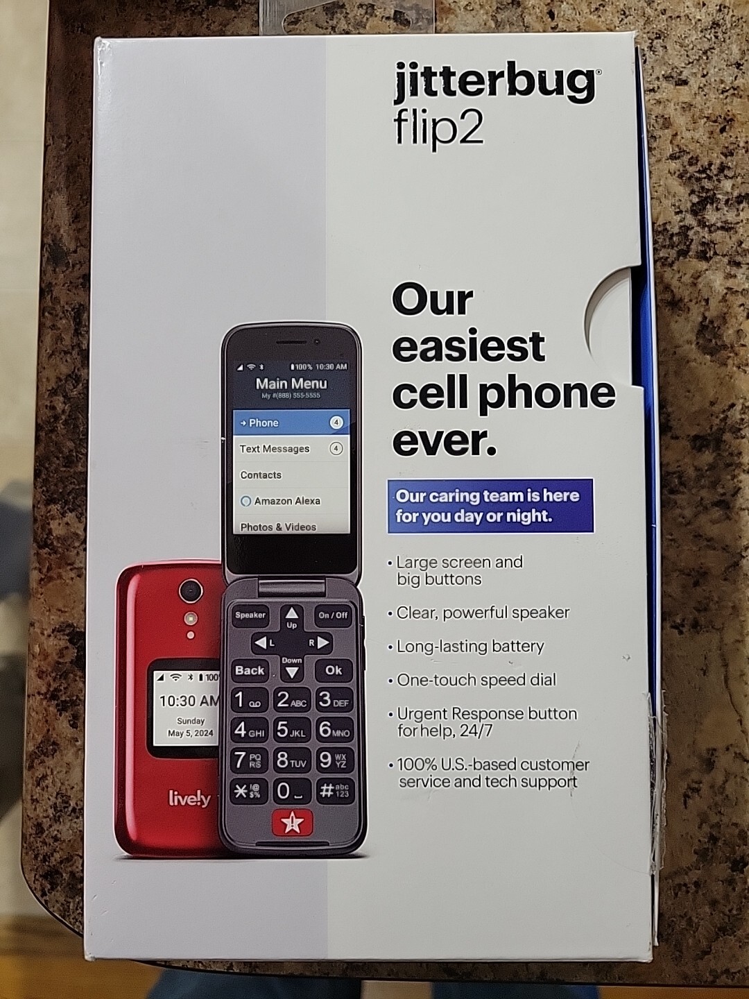 Lively® - Jitterbug Flip2 Cell Phone for Seniors - Red