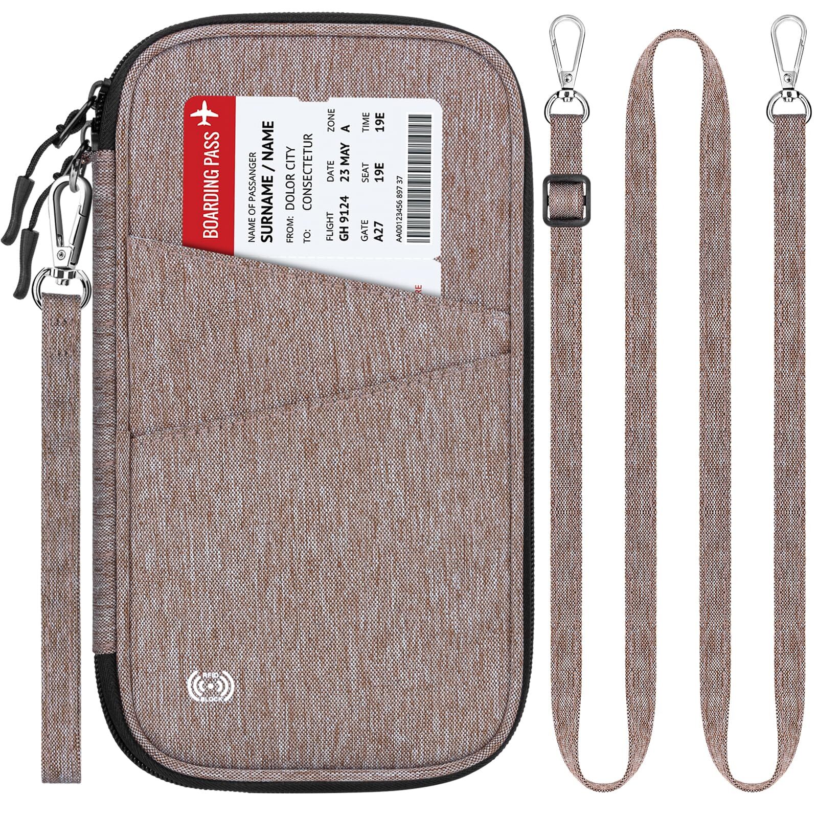 RFID-Blocking Family Passport Holder & Travel Document Organizer-image