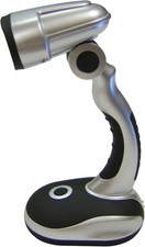 Desk Lamp Bright White Light Adjustable Head Battery 12 LED Lightweight Travel