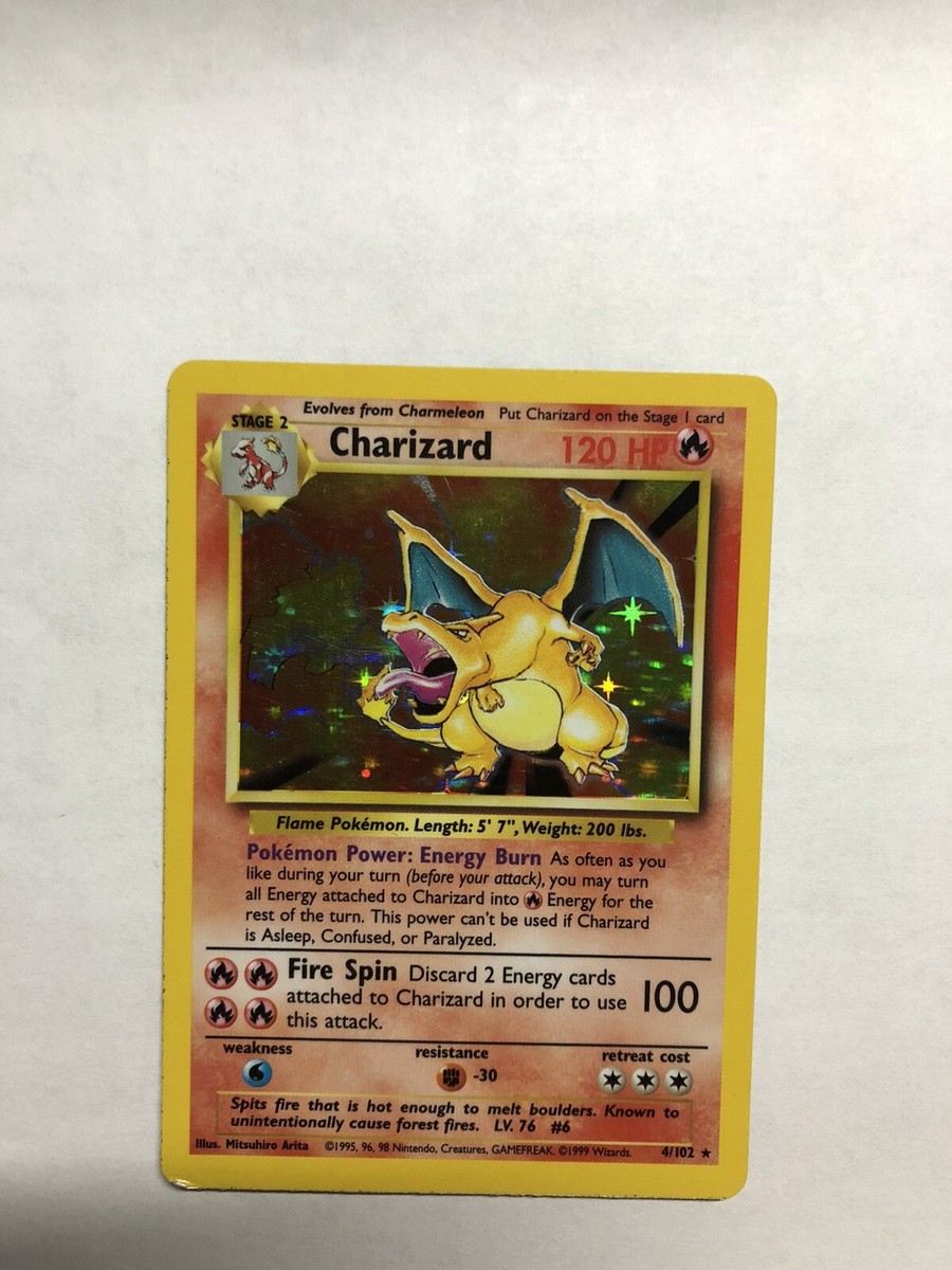 CHARIZARD BASE 4/102 リザードン 英語版 ポケットモンスター Amazon.com: Charizard - 4/102 - Holo Rare : Toys & Games
