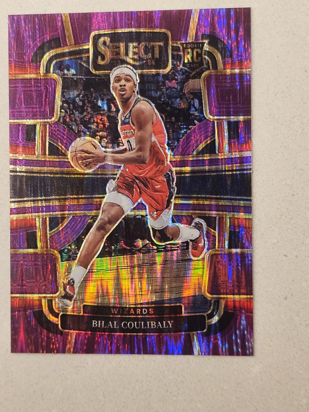 Bilal Coulibaly RC 2023-24 Panini Select  Flash Purple ROOKIE #97 Wizards  /175