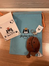 Jellycat Amuseables Coffee Bean Bag Charm WithDustBag 100 Authentic NWT US SHIP