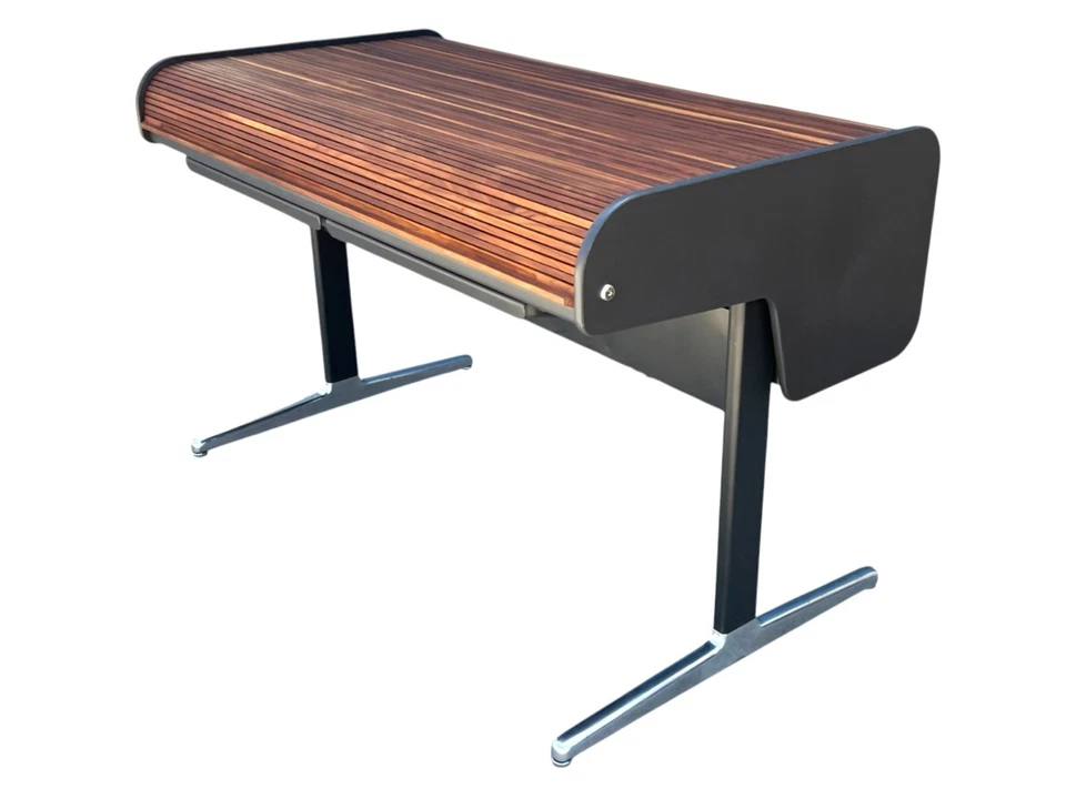 Mid-Century Modern George Nelson for Herman Miller Rosewood Rolltop Desk - Image 3 of 4