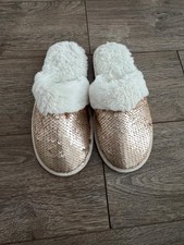 New Look Sequin Fluffy Slippers in Small which is approx Uk 3-4. Never worn 