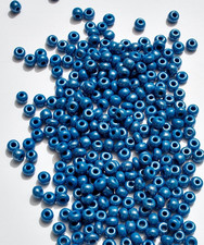 1/2 KILO vintage CZECH GLASS seed BEADS 6/0 'E' denim BLUE LUSTER 500g 38220
