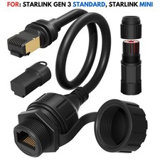 Ethernet Adapter Cable Extension to RJ45 Coupler Waterproof for Starlink Gen 3