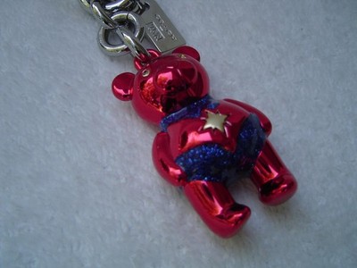 NEW AUTHENTIC COACH MARVEL COMICS CAROL DANVERS BEAR BAG CHARM/KEY CHAIN  #2046