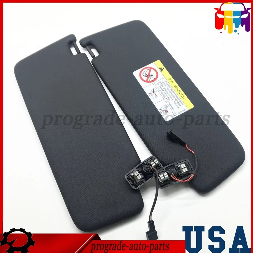 2PCS Side Sun Visor Panel With Makeup Mirror For VW Golf 7 SportsVan Jetta MK7 - Imagem 3 de 4