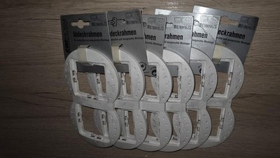 6 Stück EBI Norm Abdeck rahmen 2 fach senkrecht waagerecht Metropolis weiß Kopp