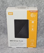 WD Drive Plus 6TB Portable HDD WDBLPW0060BBK-WEWM New Western Digital Sealed