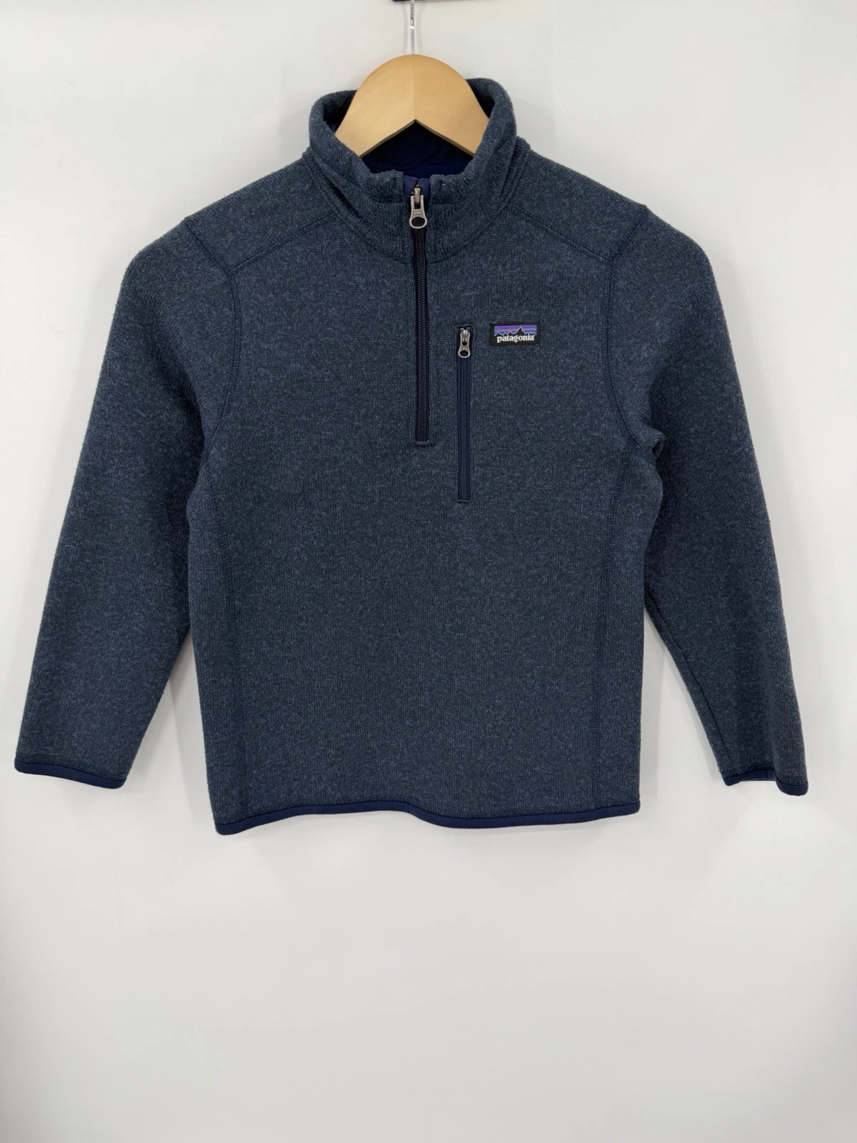 Patagonia Better Sweater 1/4 Zip Pullover Jacket Kids Boys Small 7-8 Blue