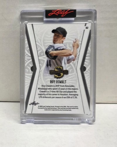 ROY OSWALT 2025 Leaf Spectacular ~ Astros ~ Encased #'d /10 - Picture 2 of 2