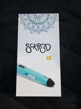 Scrib3D P1 3D PRINTING PEN, Charger, 3 Filaments, Stencils NEW SEALED BOX 