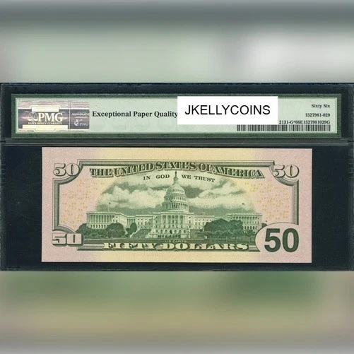 2009 $50 Federal Reserve Note Fr-2131-G* Chicago PMG66 Gem EPQ - Image 2 of 2