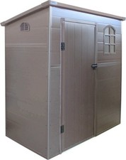 Casetta da Giardino 1 anta Plastica 191x111x194 cm Marrone VivaGarden