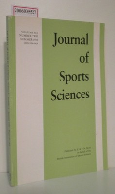 Journal of Sports Sciences Volume six * Number two * Summer 1988 Thomas Reilly :