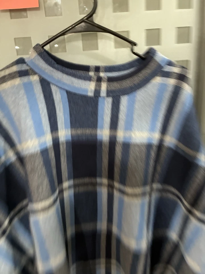 Suéter Poncho Joan Rivers Azul Gris Multi Damas - Talla 2X Foto 4 de 4