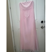 Lulus Blush Barbie Princess Pink Pleated Formal Strapless Maxi Dress Sz XL