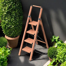 Aluminium Folding Step Ladder Lightweight Anti-Slip Step Stool With Handle