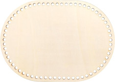 Wooden Oval Basket Base 13.7x9.8 for Crochet and Knitting Crafts 8mm Hole 