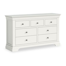 Roseland Furniture Colette Warm White 3 Over 4 Drawer Chest of Drawers RRP £400