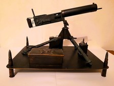 WW1 VICKERS GUN on TRIPOD. Machine Gun Guards. Trench Art model. 1917.