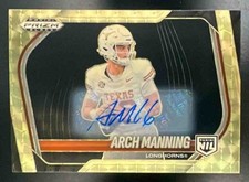 ARCH MANNING *GRAIL* GOLD VINYL 1/5 RC AUTO - 2025 Prizm Black NIL #197 TEXAS