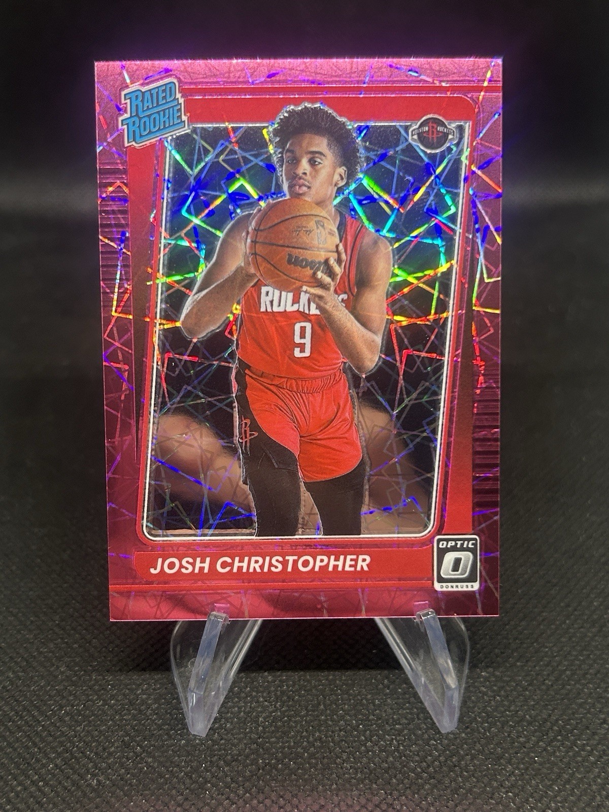 2021-22 Donruss Optic #200 Josh Christopher /79 Pink Velocity Prizm RC Rookie