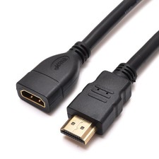 HDMI Extension Cable Lead Male Plug to Female Socket Gold Plated 0.2m to 10m Lot