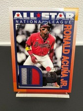 Ronald Acuña Jr. 2025 Topps Baseball Series 2 Relic Card Atlanta Braves Sign