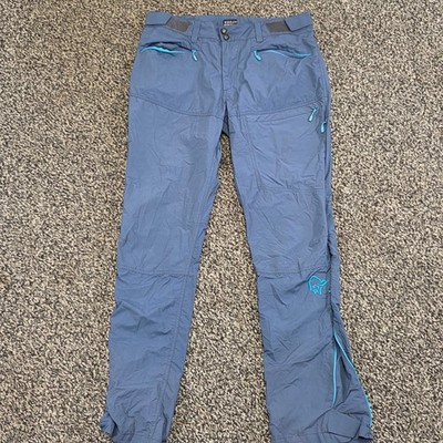 Norrona Bitihorn Lightweight Hiking Pants Mens Large 4355-15 Trekking Blue
