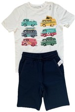 Gap Kids Boys M 8 Top  Short Pants Graphic Car Top Tee Pull On Cargo Shorts New