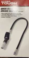 Hyper Tough Quick Release Grease Coupler With 18&rdquo; Hose New