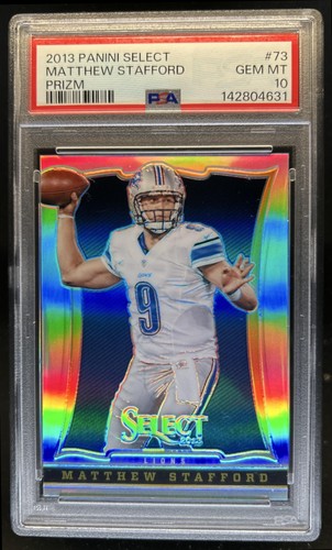 2013 Panini Select Matthew Stafford Prizm #73 Lions PSA 10 GEM MINT