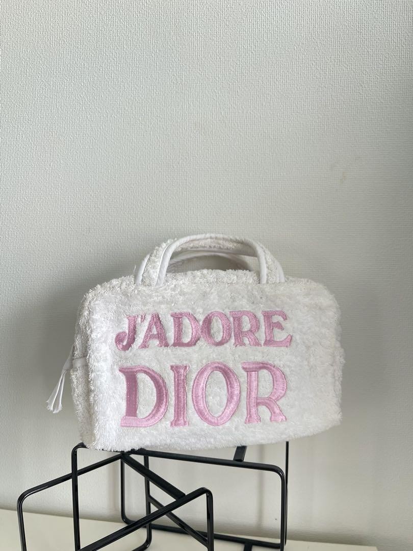 Dior Mini Handbag in Rare White Towel Fabric Collectible