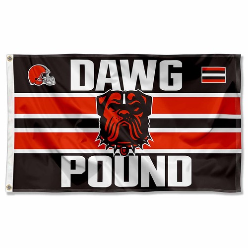Cleveland Browns Dawg Pound 3x5 Banner Flag - 第 1/6 張圖片