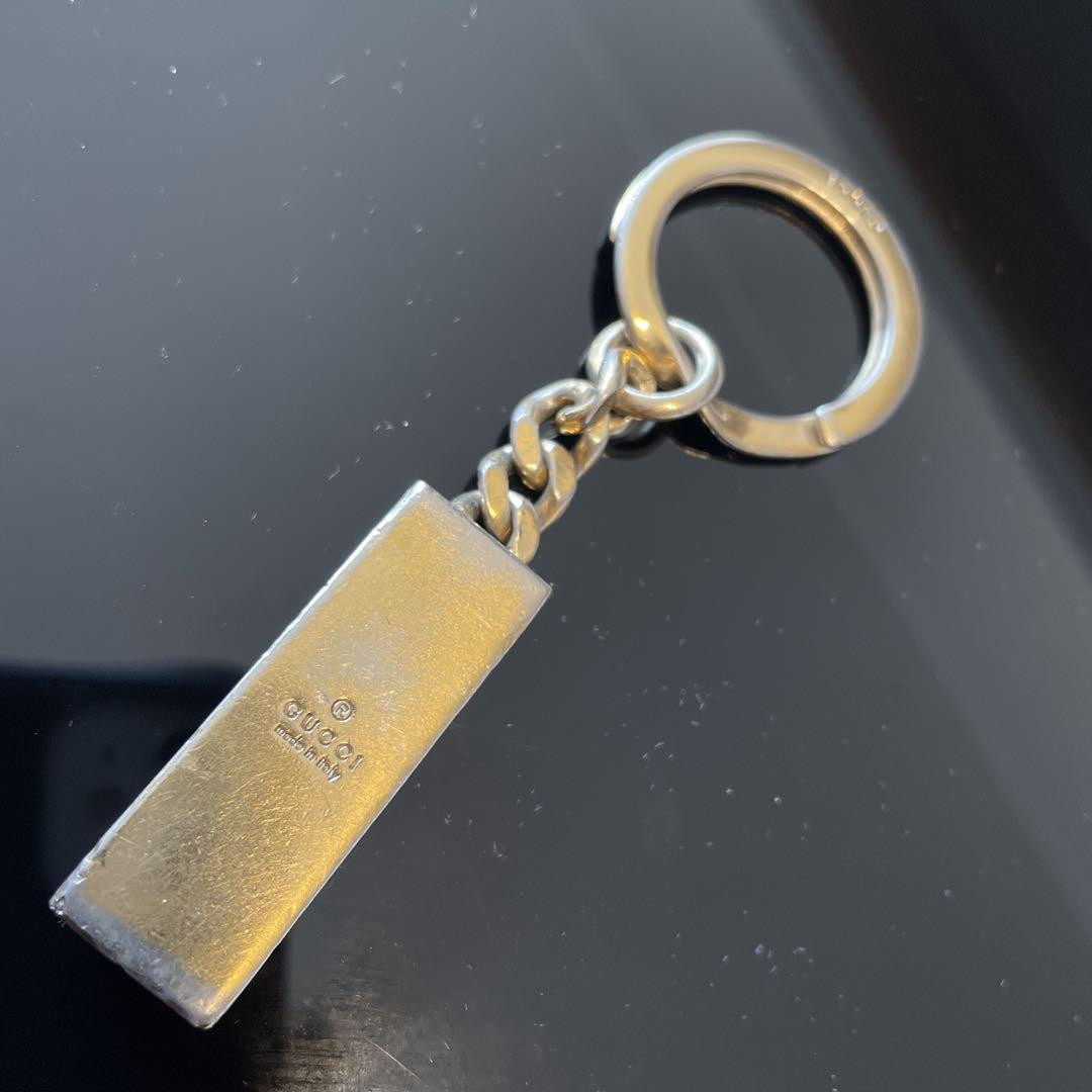 Authentic GUCCI Vintage gold Plate Signature Engraved 10cm Authentic GUCCI Vintage gold Plate Signature Engraved 10cm