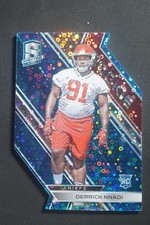 2018 Panini Spectra Derrick Nnadi #165 Neon Blue Die Cut Rookie /35 DZ1791