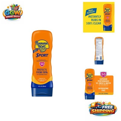 Banana Boat Sport Ultra SPF 50 Sunscreen - Lightweight, Non-Greasy Formula, 8oz
