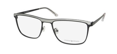 NEW JHANE BARNES PRECISION EYEGLASSES METAL & PLASTIC BLACK 55-18-140 SQUARE