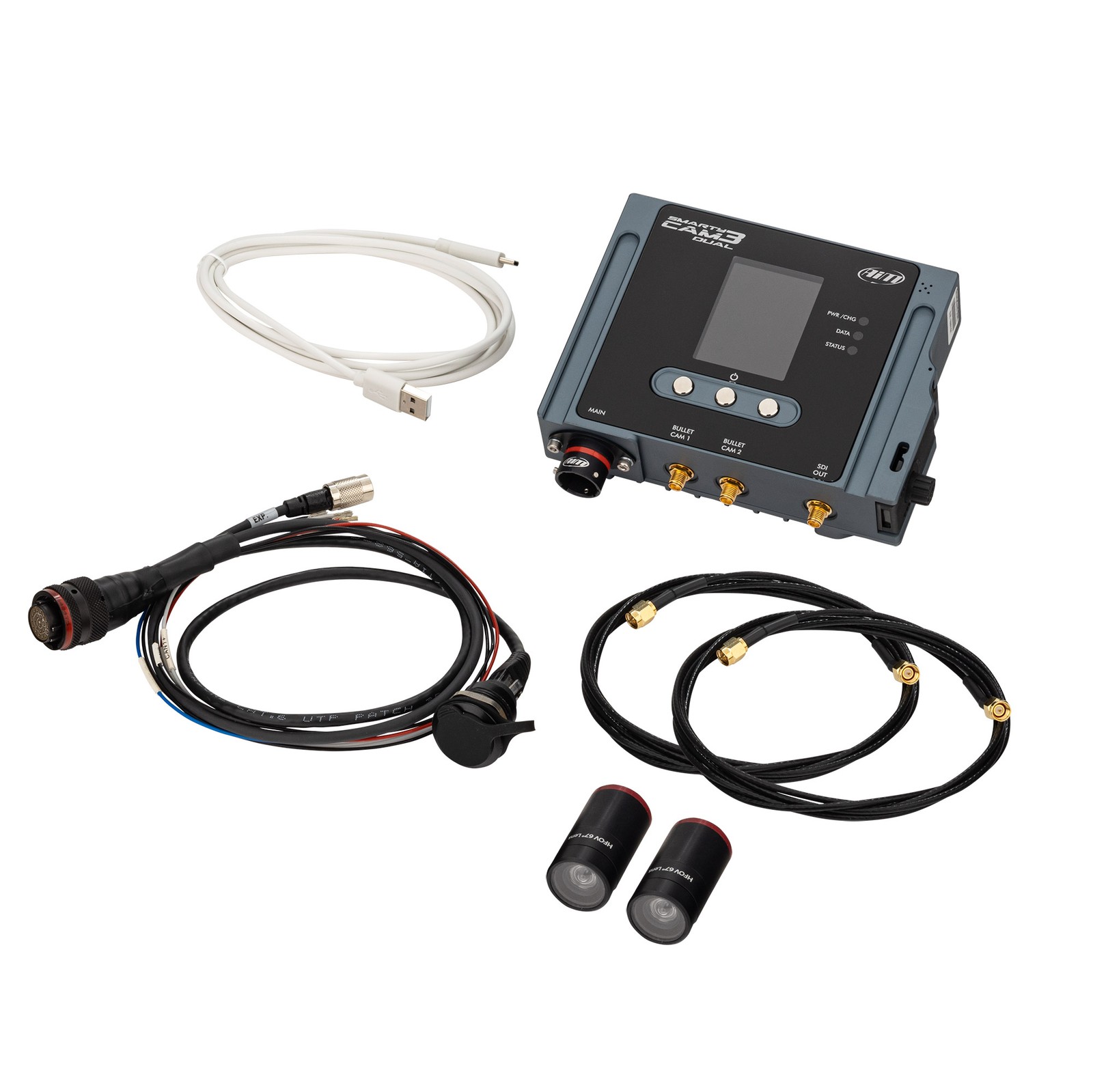 AIM SmartyCam 3 Dual HD Camera (2 x 67 Degree Lens, 2m Cables, 22 Pin Harness)
