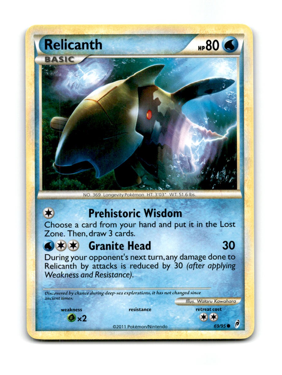 Relicanth 69/95 Common Call of Legends Pokemon Near Mint